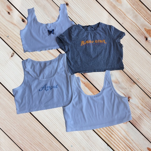 SHEIN Tops - 4/$20 Shein juniors XL 4 crop tops